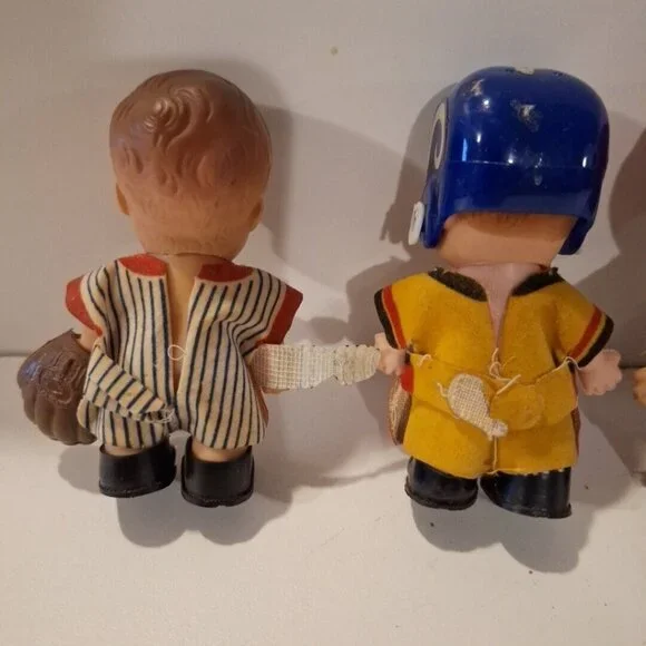 Uneeda PeeWees Pocket Boy Dolls Sports 4 Vintage 1966 Hee Wee 3.5" - Picture 6 of 16